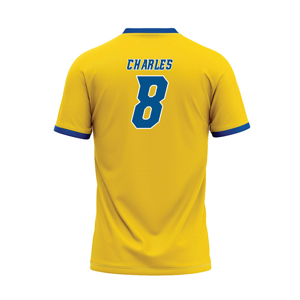 Delaware - NCAA Baseball : Anthony Charles - Yellow Baseball Jersey-1