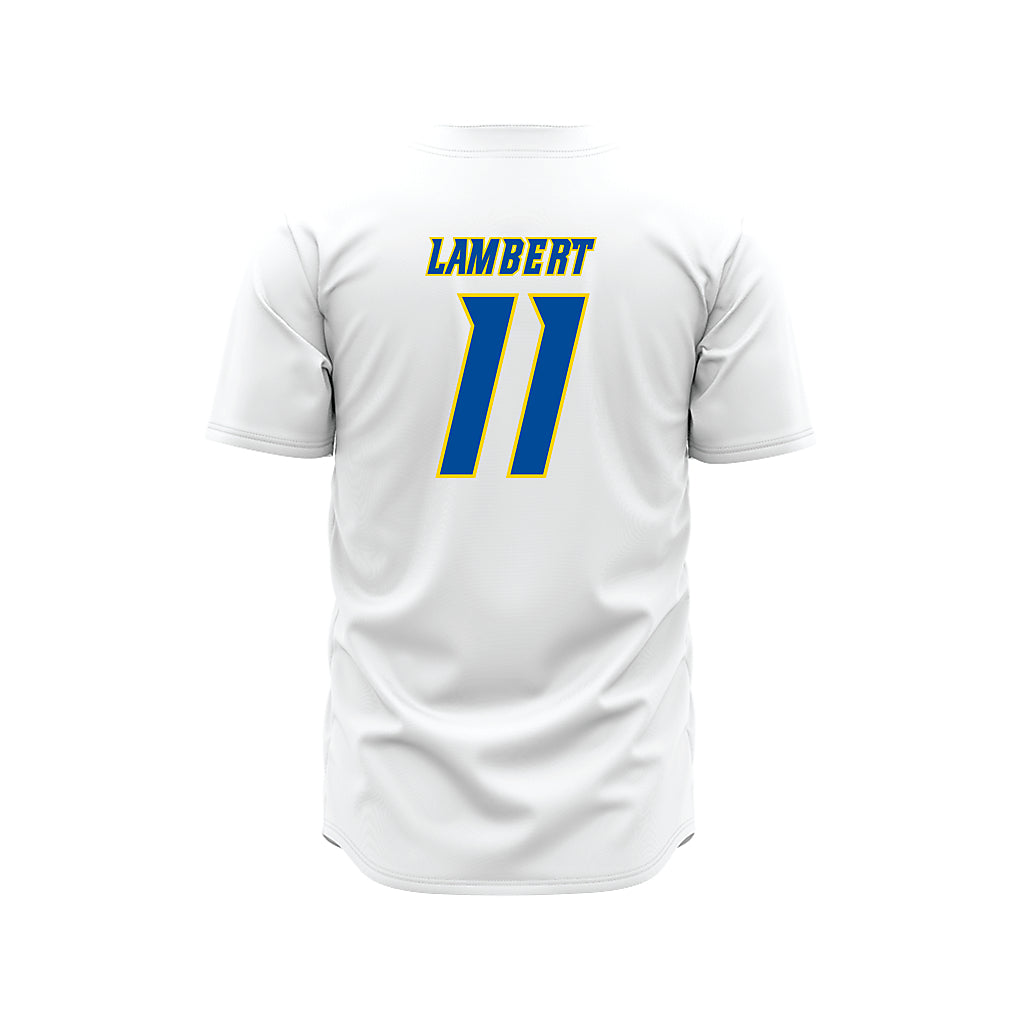 Delaware - NCAA Baseball : Luke Lambert - White Jersey-1