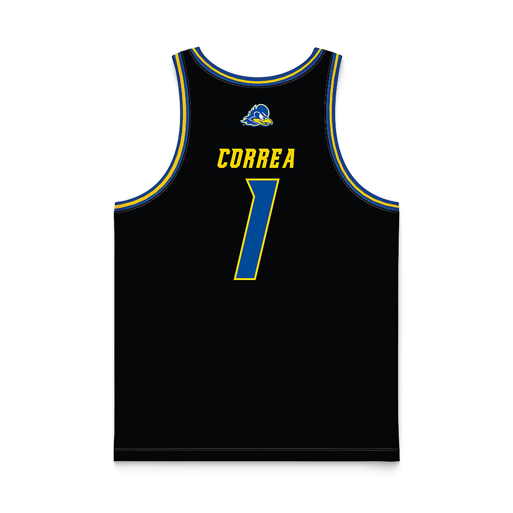 Delaware - NCAA Women's Basketball : Kailah Correa - Black Basketball Jersey-1