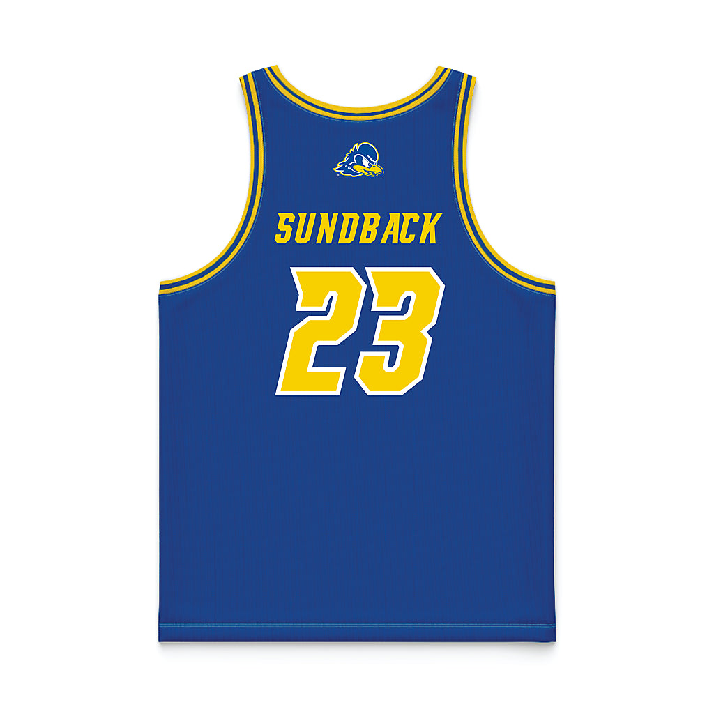 Delaware - NCAA Women's Basketball : Grace Sundback - Royal Basketball Jersey-1
