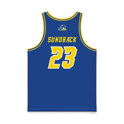 Delaware - NCAA Women's Basketball : Grace Sundback - Royal Basketball Jersey-1