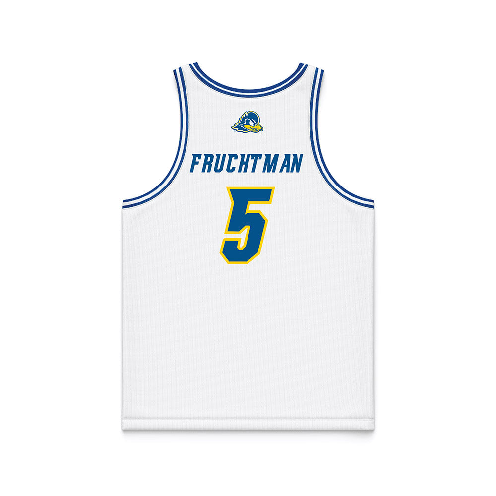 Delaware - NCAA Women's Basketball : Amalia Fruchtman - White Basketball Jersey-1