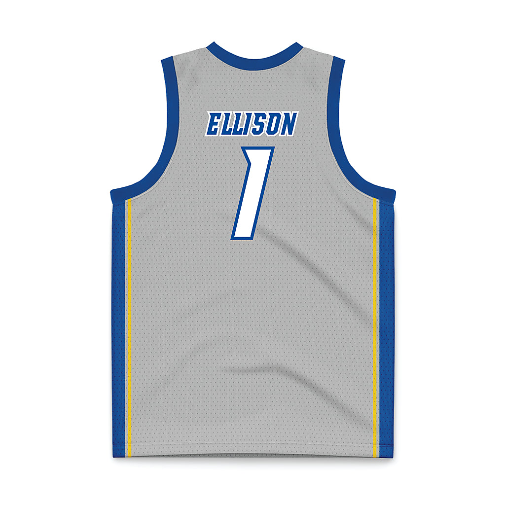 Delaware - NCAA Men's Basketball : Mason Ellison - Grey Basketball Jersey-1