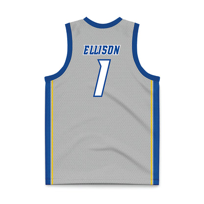 Delaware - NCAA Men's Basketball : Mason Ellison - Grey Basketball Jersey-1