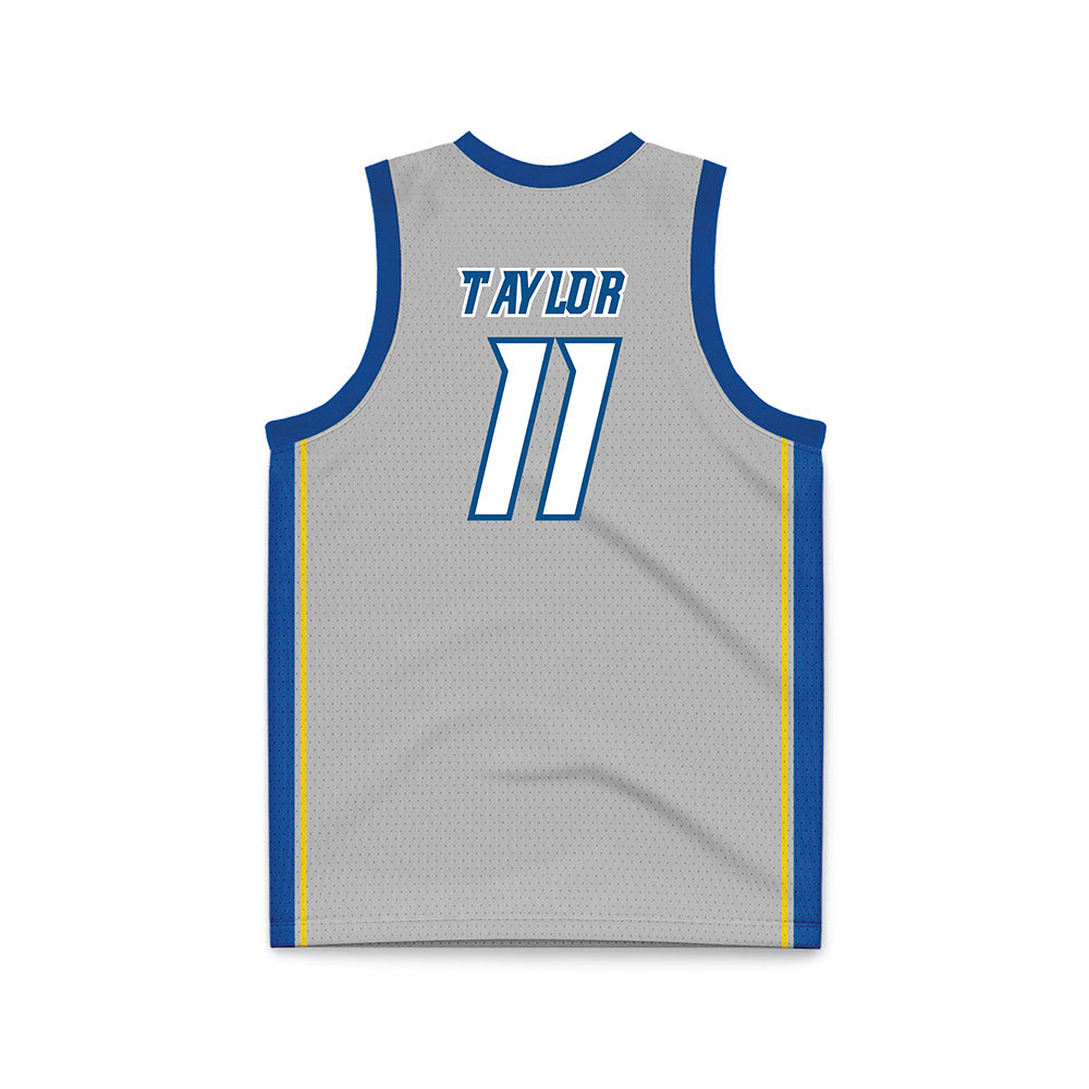 Delaware - NCAA Men's Basketball : Jayden Taylor - Grey Basketball Jersey-1