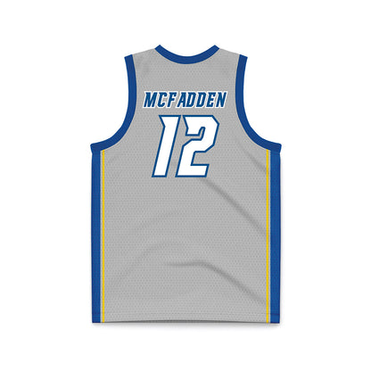 Delaware - NCAA Men's Basketball : Alex McFadden - Grey Basketball Jersey-1