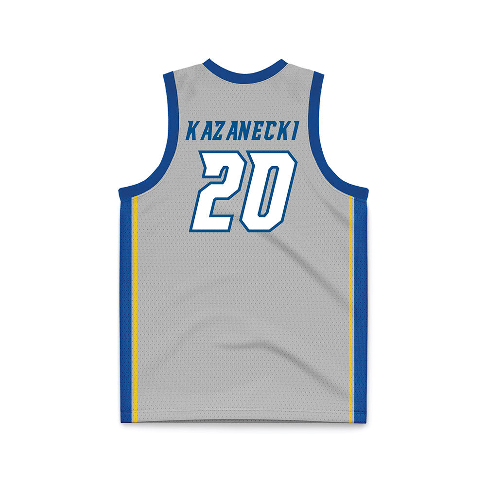 Delaware - NCAA Men's Basketball : Alex Kazanecki - Grey Basketball Jersey-1