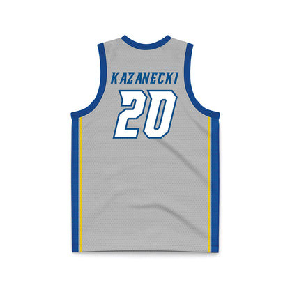 Delaware - NCAA Men's Basketball : Alex Kazanecki - Grey Basketball Jersey-1
