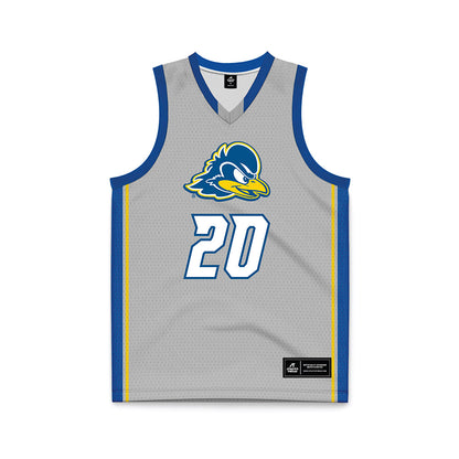 Delaware - NCAA Men's Basketball : Alex Kazanecki - Grey Basketball Jersey-0