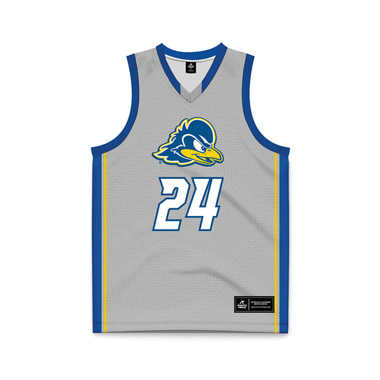 Delaware - NCAA Men's Basketball : Favour Egbuna - Grey Basketball Jersey-0