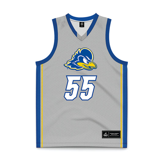 Delaware - NCAA Men's Basketball : Jameel Brown - Grey Basketball Jersey-0