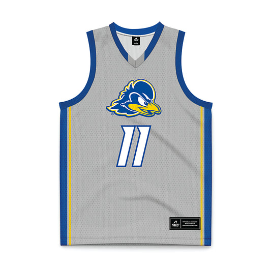 Delaware - NCAA Men's Basketball : Jayden Taylor - Grey Basketball Jersey-0