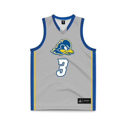 Delaware - NCAA Men's Basketball : Cavan Reilly - Grey Basketball Jersey-0