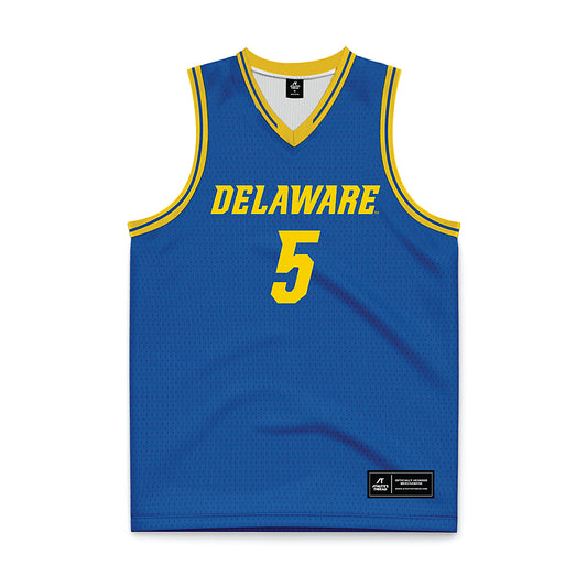 Delaware - NCAA Men's Basketball : Macon Emory - Royal Basketball Jersey-0