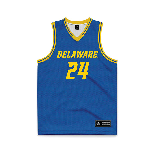 Delaware - NCAA Men's Basketball : Favour Egbuna - Royal Basketball Jersey-0