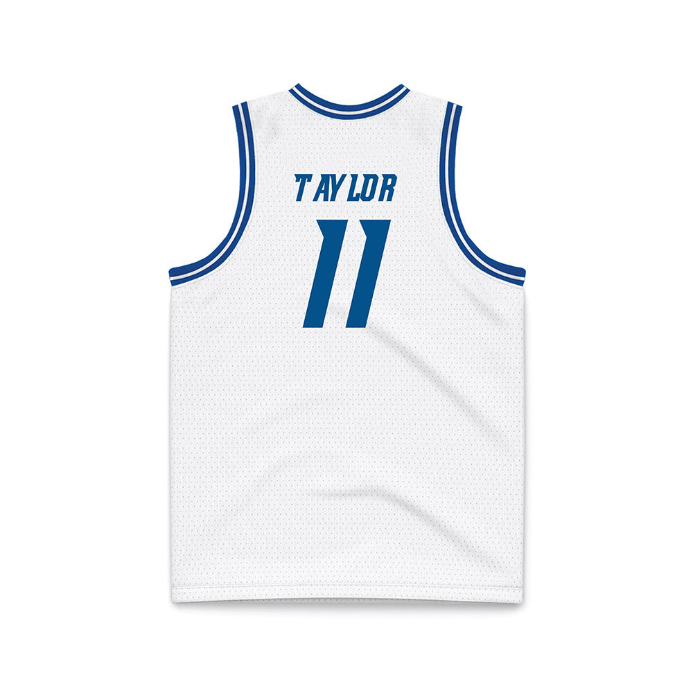 Delaware - NCAA Men's Basketball : Jayden Taylor - White Basketball Jersey-1