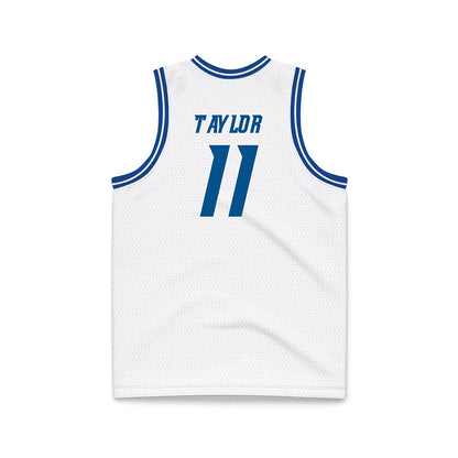 Delaware - NCAA Men's Basketball : Jayden Taylor - White Basketball Jersey-1