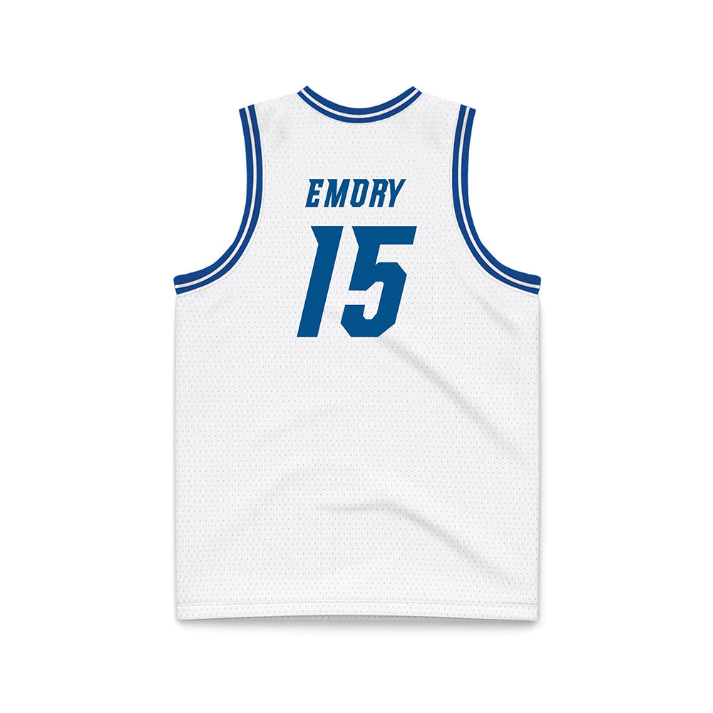 Delaware - NCAA Men's Basketball : Houston Emory - White Basketball Jersey-1