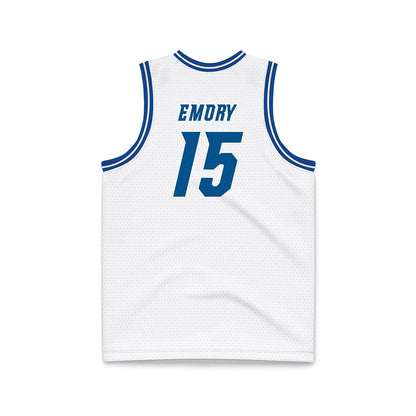 Delaware - NCAA Men's Basketball : Houston Emory - White Basketball Jersey-1