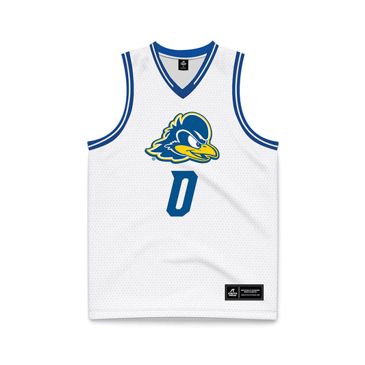 Delaware - NCAA Men's Basketball : Chuck Bailey III - White Basketball Jersey-0