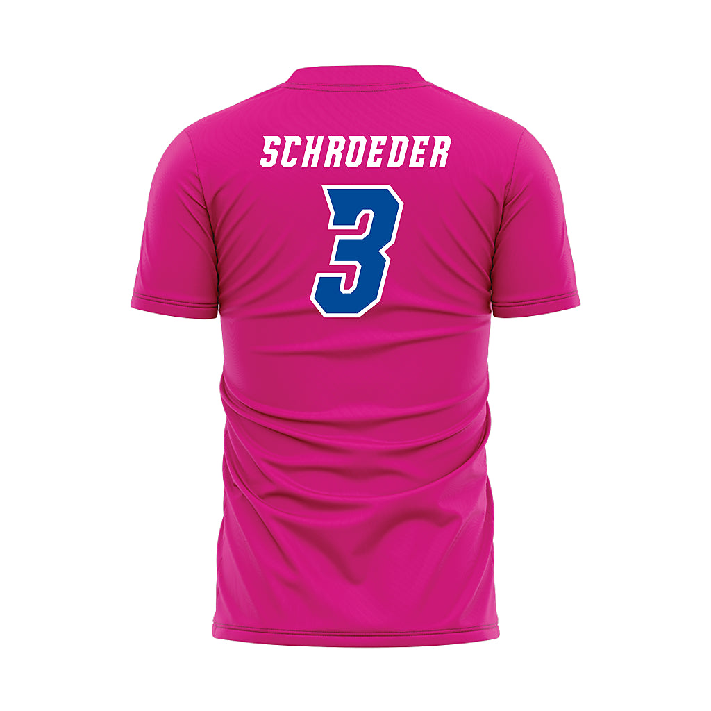 Delaware - NCAA Men's Soccer : Jan Schroeder - Pink Soccer Jersey-1
