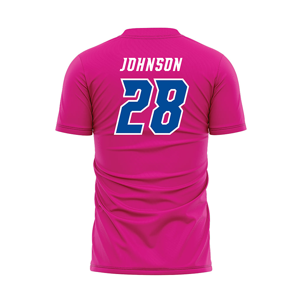 Delaware - NCAA Men's Soccer : Mikey Johnson - Pink Soccer Jersey-1