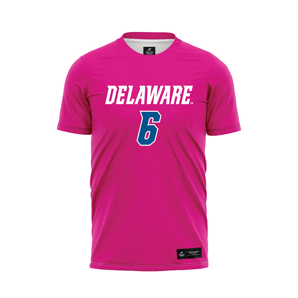 Delaware - NCAA Men's Soccer : Sean Smith - Pink Soccer Jersey-0