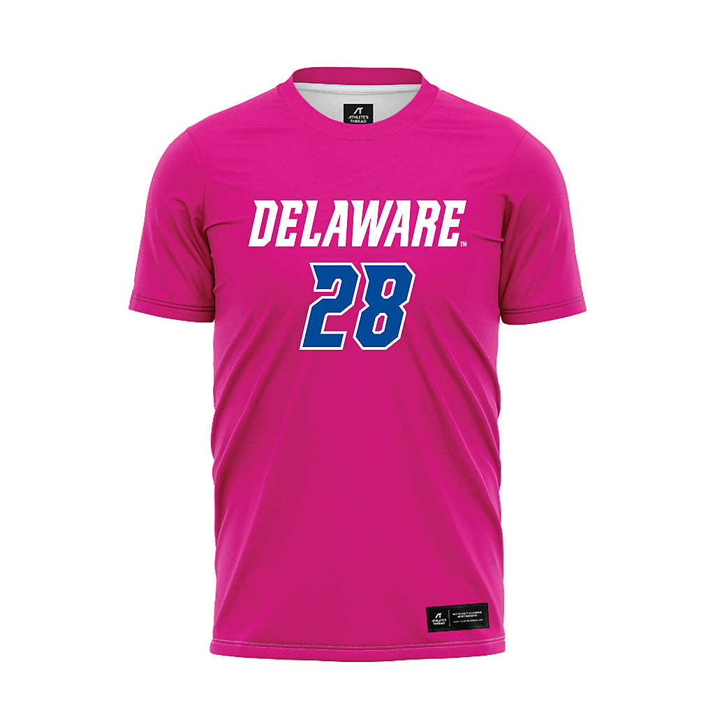 Delaware - NCAA Men's Soccer : Mikey Johnson - Pink Soccer Jersey-0