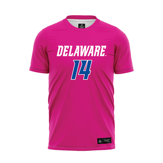 Delaware - NCAA Men's Soccer : Liam Penny - Pink Soccer Jersey-0