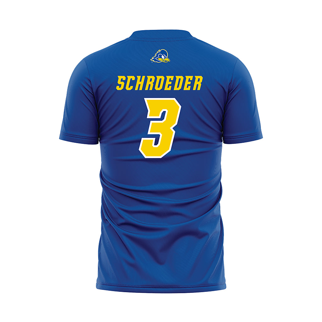 Delaware - NCAA Men's Soccer : Jan Schroeder - Royal Soccer Jersey-1