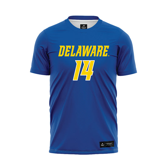 Delaware - NCAA Men's Soccer : Liam Penny - Royal Soccer Jersey-0