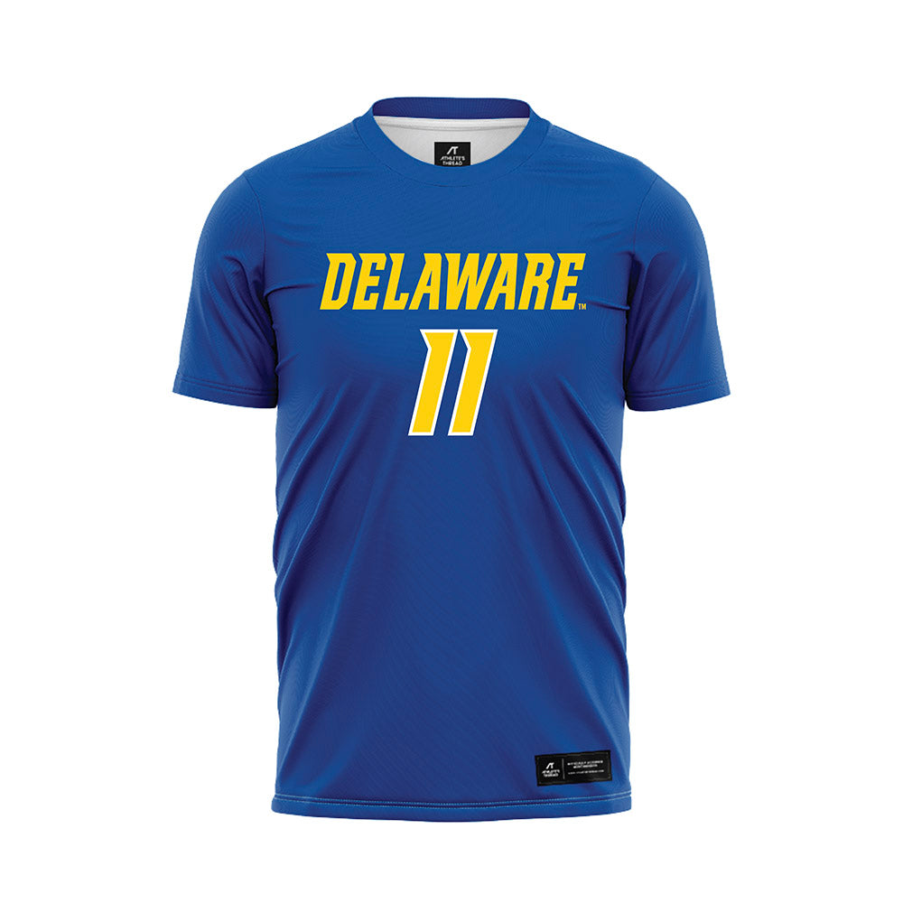 Delaware - NCAA Men's Soccer : Marius Stenner - Royal Soccer Jersey-0
