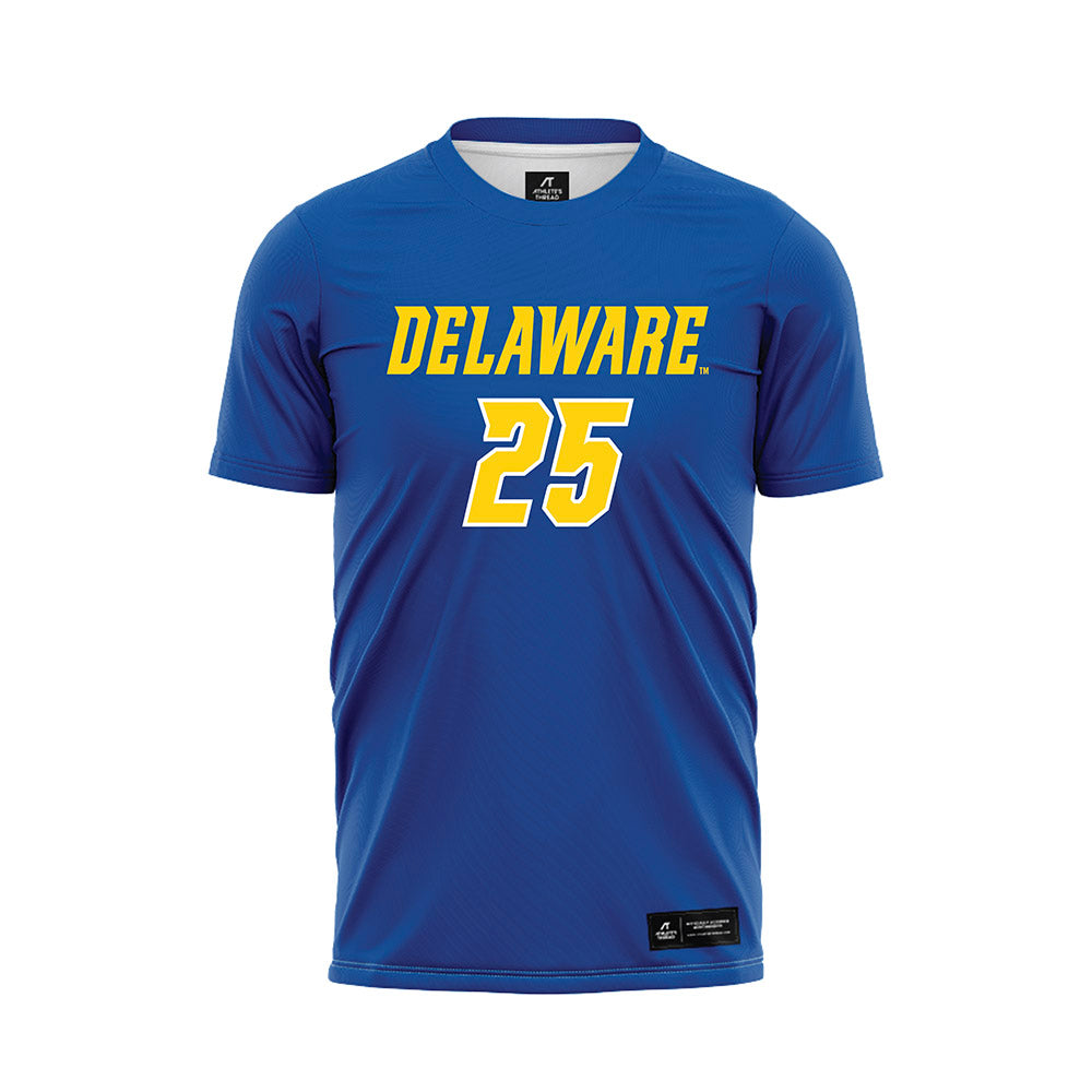 Delaware - NCAA Men's Soccer : Mason Booz - Royal Soccer Jersey-0