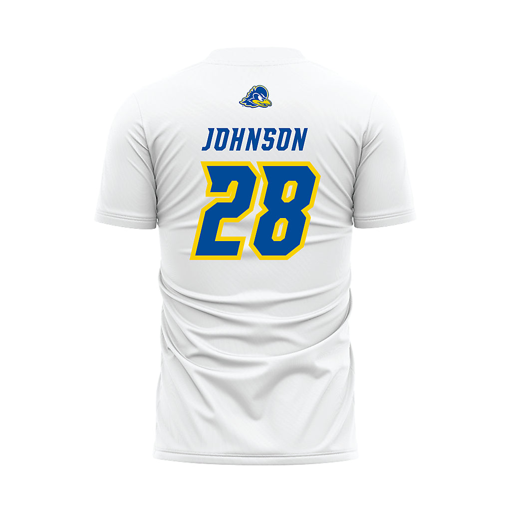 Delaware - NCAA Men's Soccer : Mikey Johnson - White Soccer Jersey-1