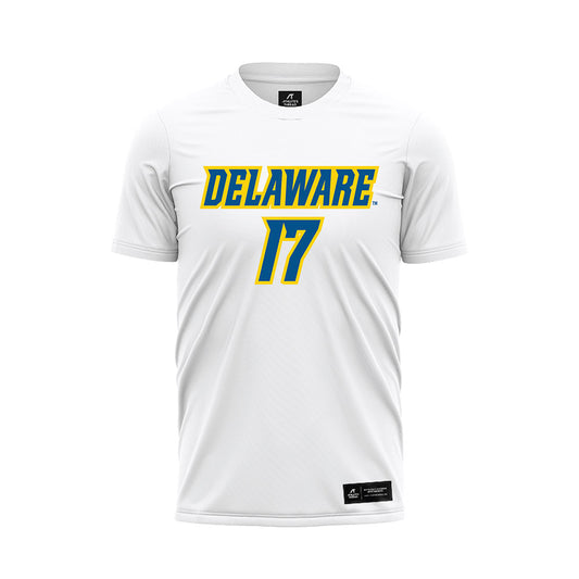 Delaware - NCAA Men's Soccer : Emmett Kershner - White Soccer Jersey-0