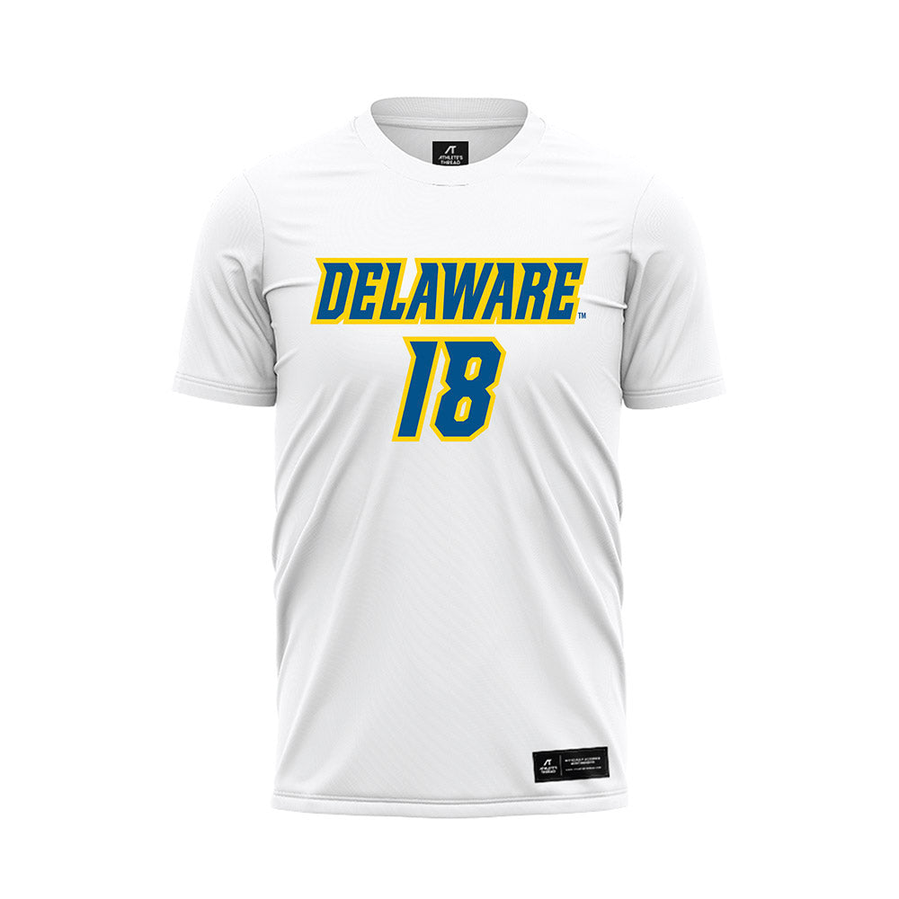 Delaware - NCAA Men's Soccer : Luke Jones - White Soccer Jersey-0