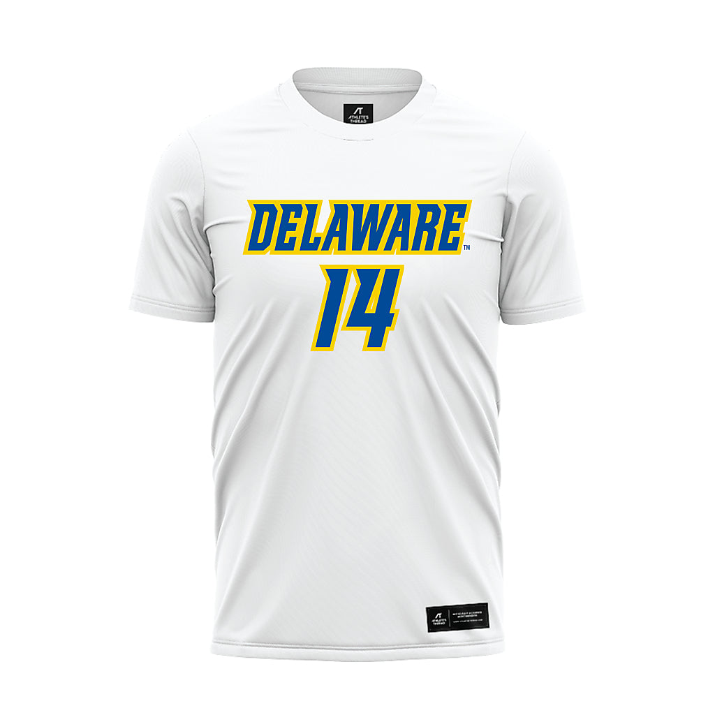Delaware - NCAA Men's Soccer : Liam Penny - White Soccer Jersey-0