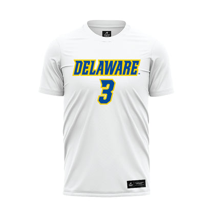 Delaware - NCAA Men's Soccer : Jan Schroeder - White Soccer Jersey-0