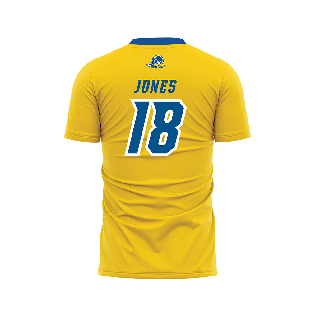Delaware - NCAA Men's Soccer : Luke Jones - Yellow Soccer Jersey-1