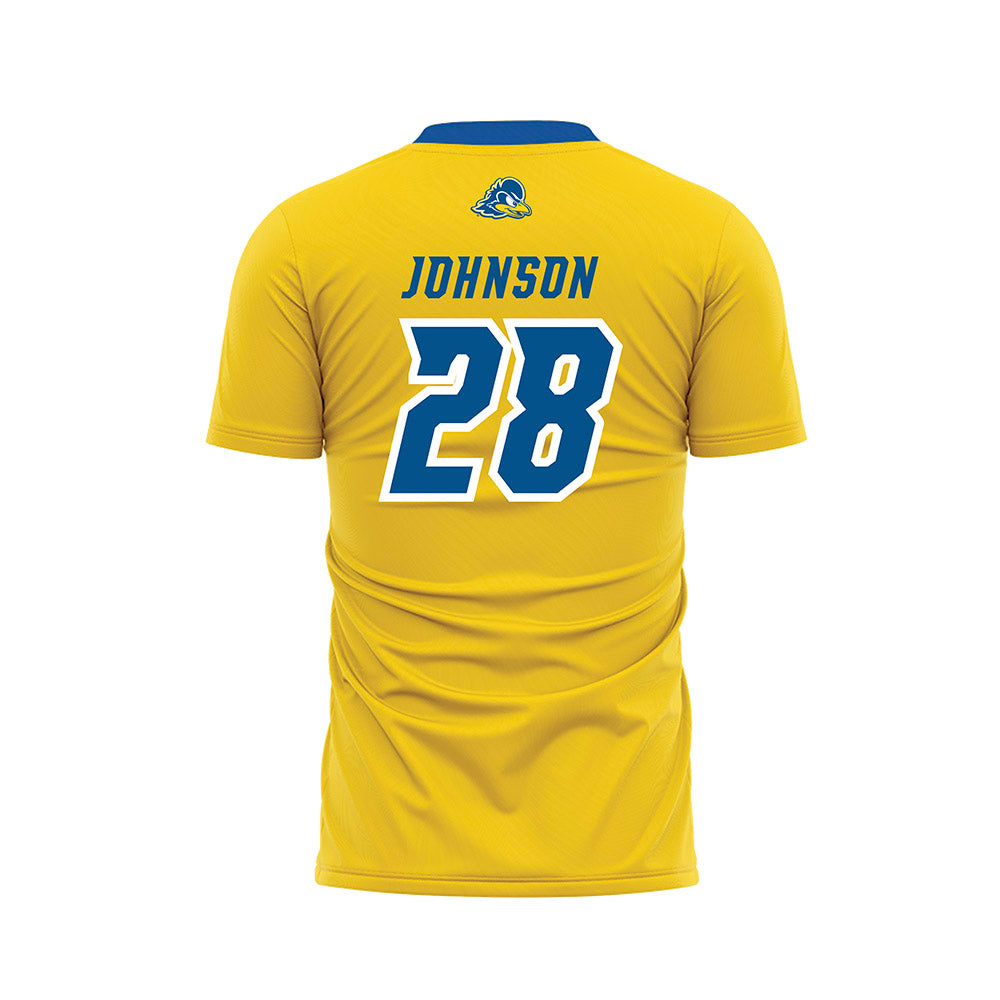 Delaware - NCAA Men's Soccer : Mikey Johnson - Yellow Soccer Jersey-1