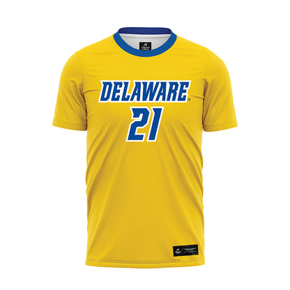 Delaware - NCAA Men's Soccer : Charles Giordano - Yellow Soccer Jersey-0