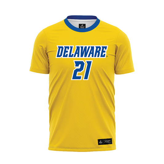 Delaware - NCAA Men's Soccer : Charles Giordano - Yellow Soccer Jersey-0