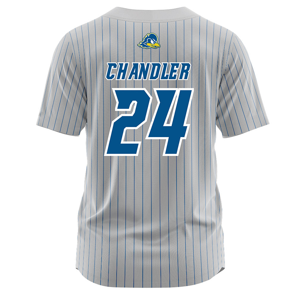 Delaware - NCAA Softball : Jamie Chandler - Grey Pinstripe Jersey-1