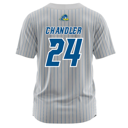 Delaware - NCAA Softball : Jamie Chandler - Grey Pinstripe Jersey-1