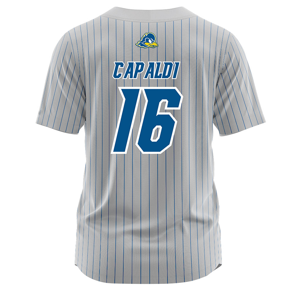 Delaware - NCAA Softball : Marlayna Capaldi - Grey Pinstripe Jersey-1