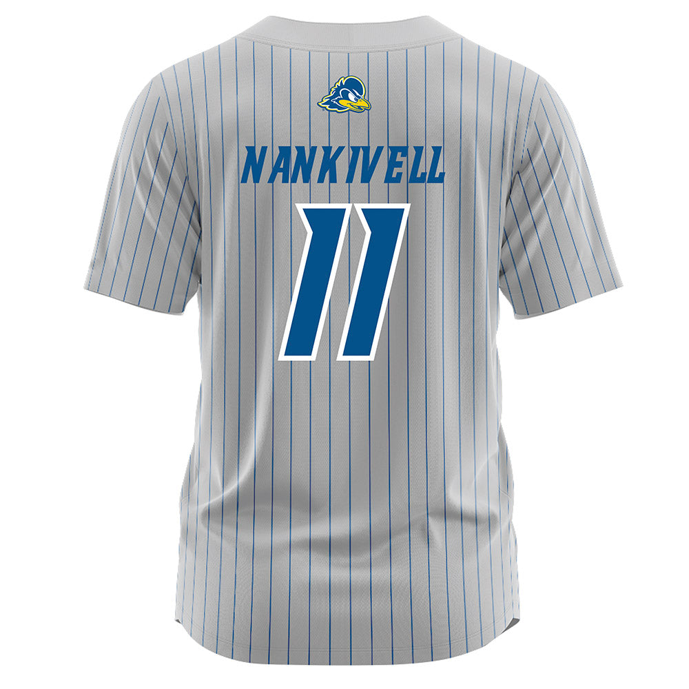 Delaware - NCAA Softball : Allie Nankivell - Grey Pinstripe Jersey-1