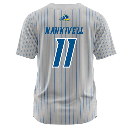 Delaware - NCAA Softball : Allie Nankivell - Grey Pinstripe Jersey-1