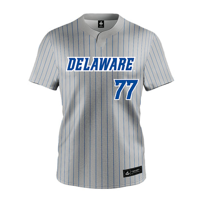 Delaware - NCAA Softball : Claire Woods - Grey Pinstripe Jersey-0