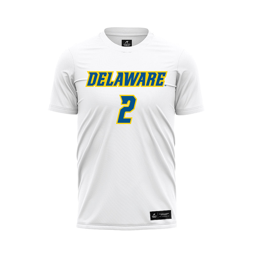 Delaware - NCAA Women's Soccer : Maura Fisher - White Soccer Jersey-0