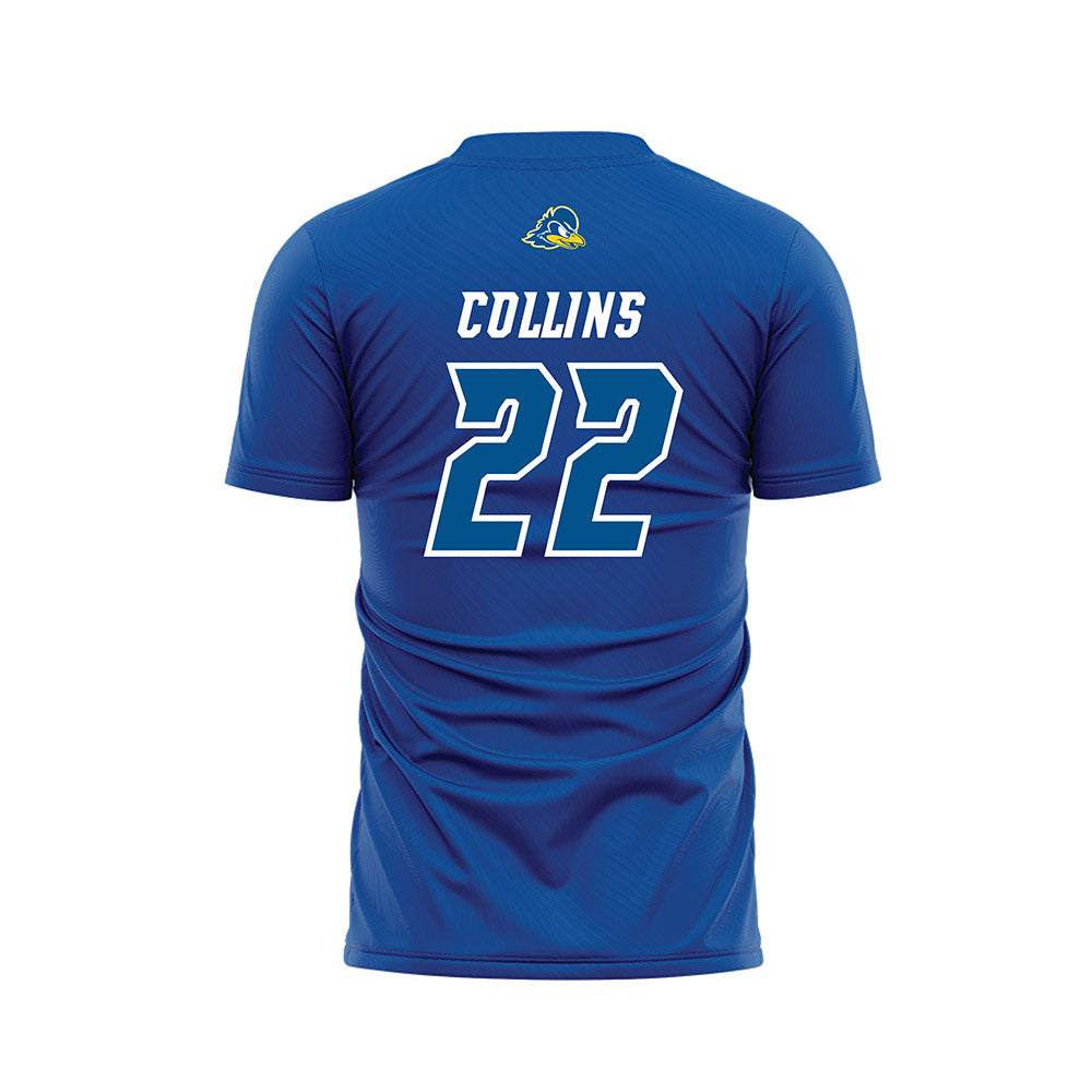 Delaware - NCAA Women's Soccer : Cali Collins - Blue Soccer Jersey-1